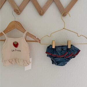 Wild Wawa Embroidered La Fresas Set